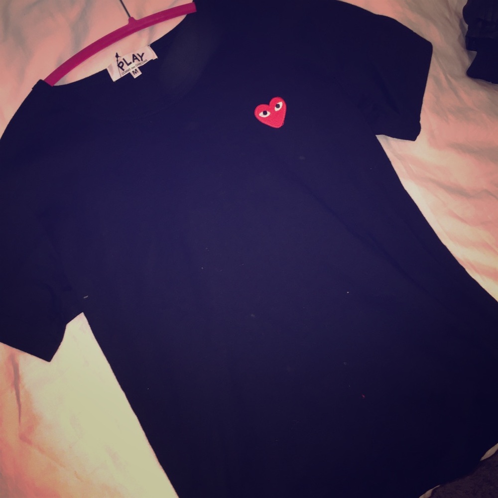 Authentic Play Comme Des Garçons Black Tee New